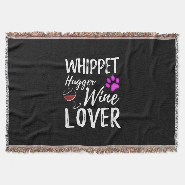 Couverture Whippet Hugger Vin Lover Chien maman ou chien papa (Devant)