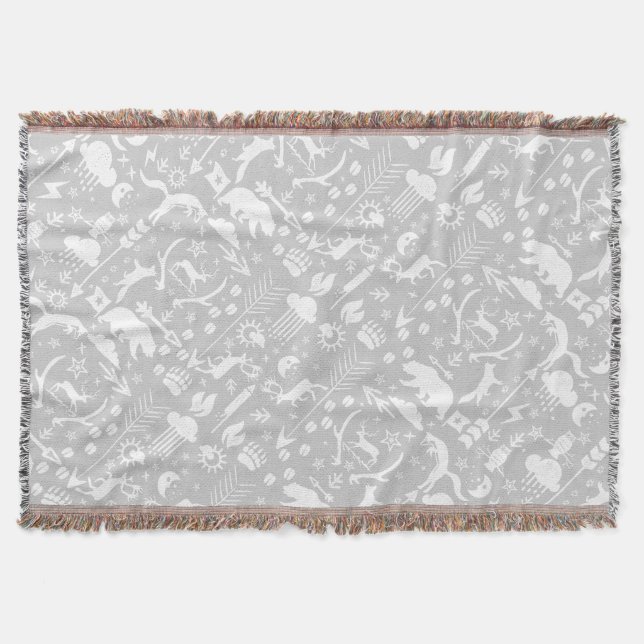 Couverture White Fox Grey Moon Nuages Bear Deer Lodge Boys (Devant)