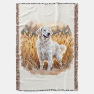 Couverture White Golden Retriever Dog