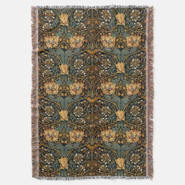 Couverture William Morris Antique Honeysuckle Motif Floral (devant Vertical)