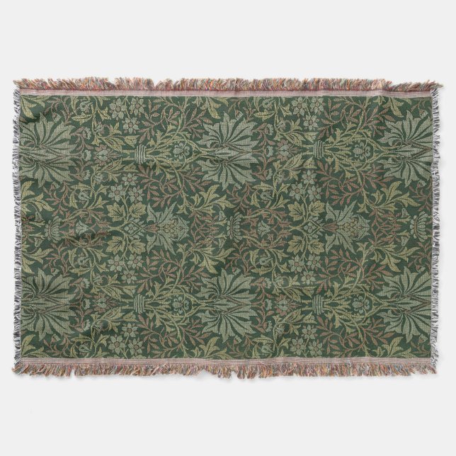 Couverture William Morris Flower Jardin Tapisserie Classique (Devant)