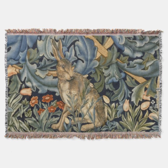 Couverture William Morris Forest Rabbit Floral Art Nouveau (Devant)