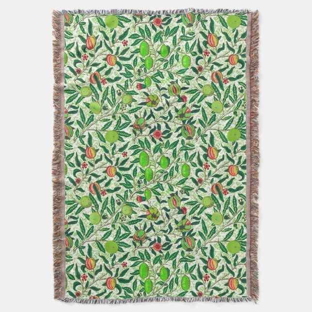 Couverture William Morris Fruit exotique, Vert citron vert (devant Vertical)