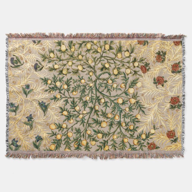 Couverture William Morris Fruit Floral Jardin Fleur Classique (Devant)