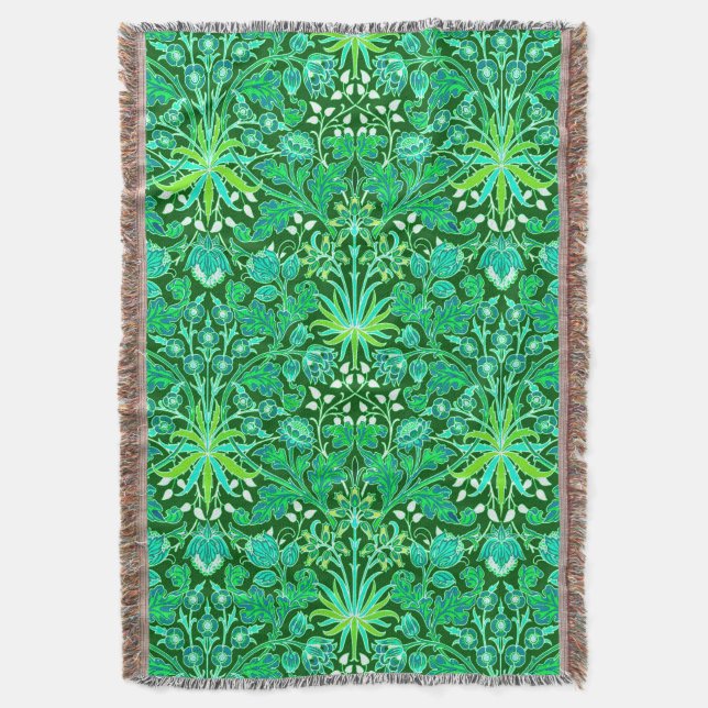 Couverture William Morris Hyacinth Imprimer, Emerald Green (devant Vertical)