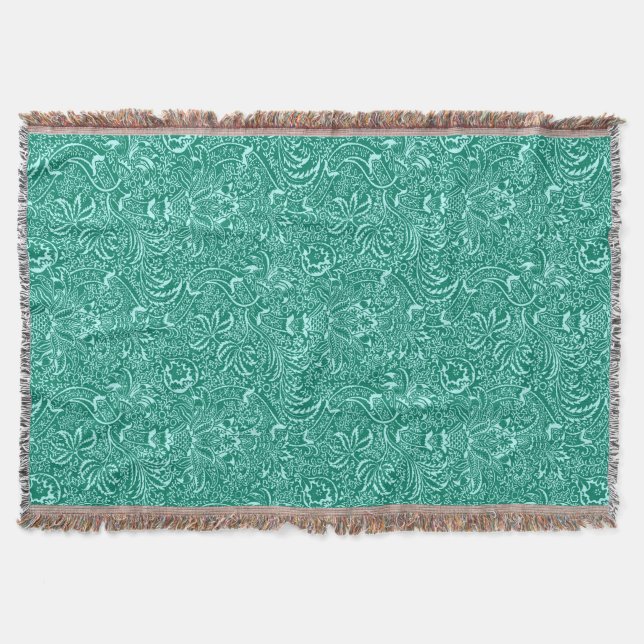 Couverture William Morris Indian, Turquoise et Light Aqua (Devant)