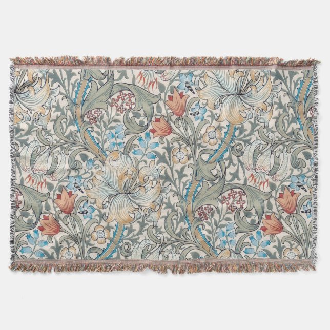 Couverture William Morris Lily Art nouveau motif floral (Devant)