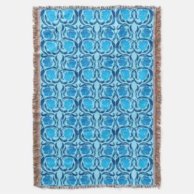 Couverture William Morris Pimpernel, Denim & Bleu clair (devant Vertical)