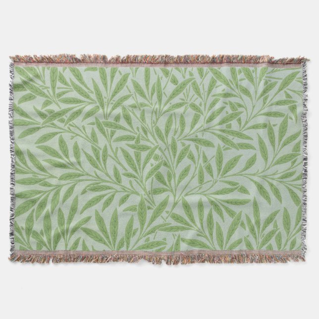 Couverture William Morris Saule Fleur Classique Vert (Devant)