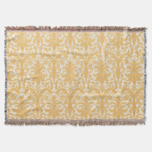 Couverture William Morris Saule & Or Damassé Luxe