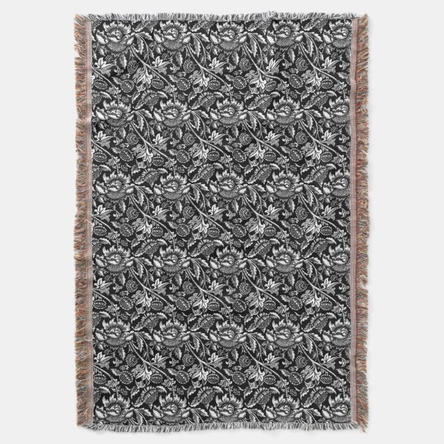 Couverture William Morris Sunflowers, noir, blanc et gris (devant Vertical)