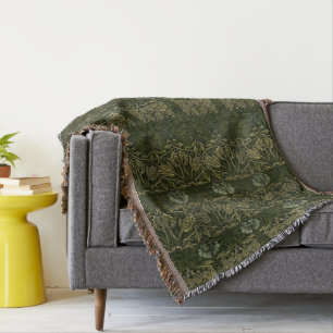 Couverture William Morris : Tulipe Verte & Rose Jetée Blanche