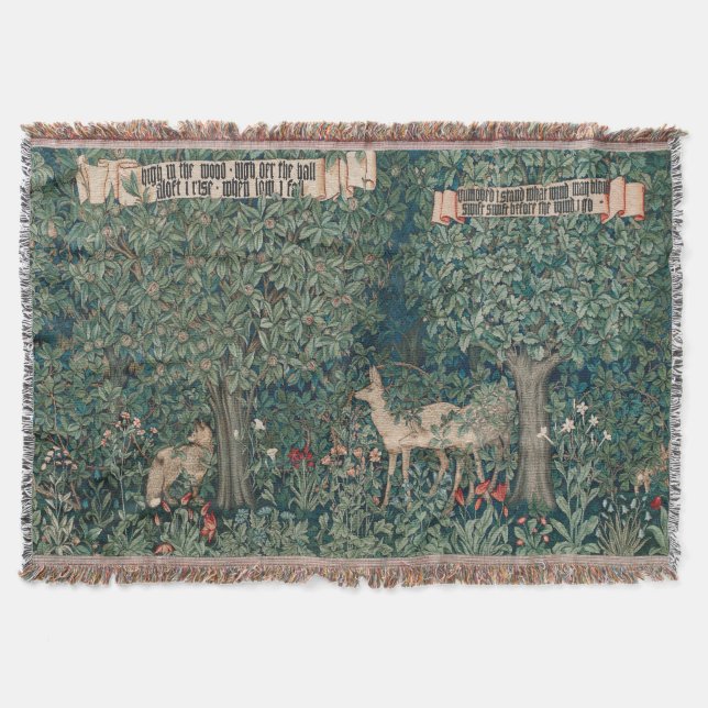 Couverture William Morris verdure forêt animal botanique (Devant)