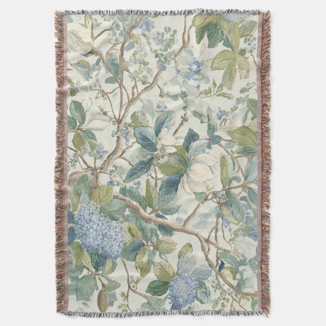 Couverture Willow Little Magnolia Wallpaper Floral Coastal  (devant Vertical)