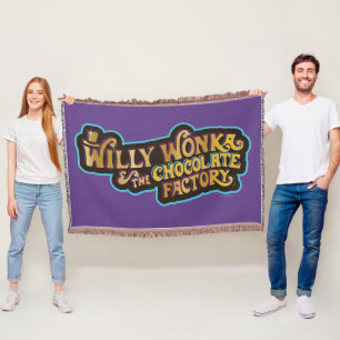 Couverture Willy Wonka et le logo de l'usine de chocolat