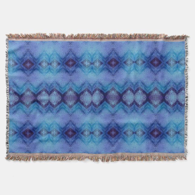 Couverture winter blue tone Throw Blanket (Devant)