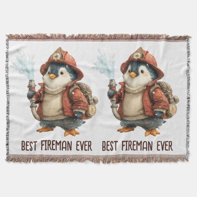 Couverture Winter Penguin Firefighter Ping Pong Paddle (Devant)