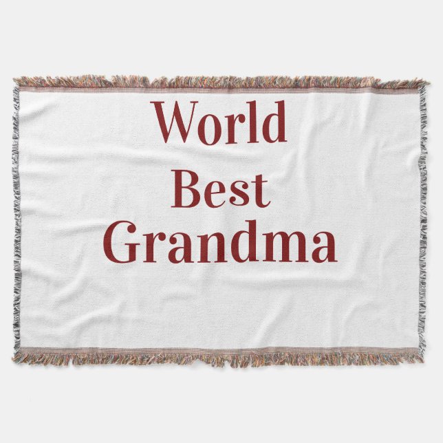 Couverture World best Grandma grandmother grandparents pink n (Devant)