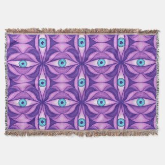 Couverture Yeux bleus dans un feuillage pourpre Art botanique