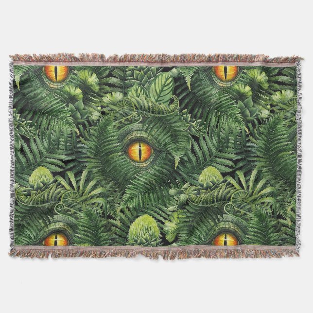 Couverture Yeux de dinosaure Plantes vertes Art de créature a (Devant)