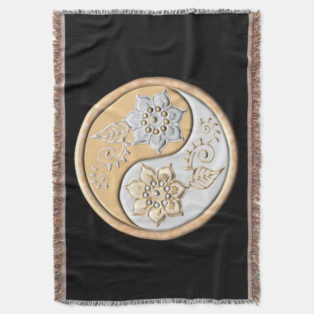 Couverture Yin Yang or et argent (devant Vertical)