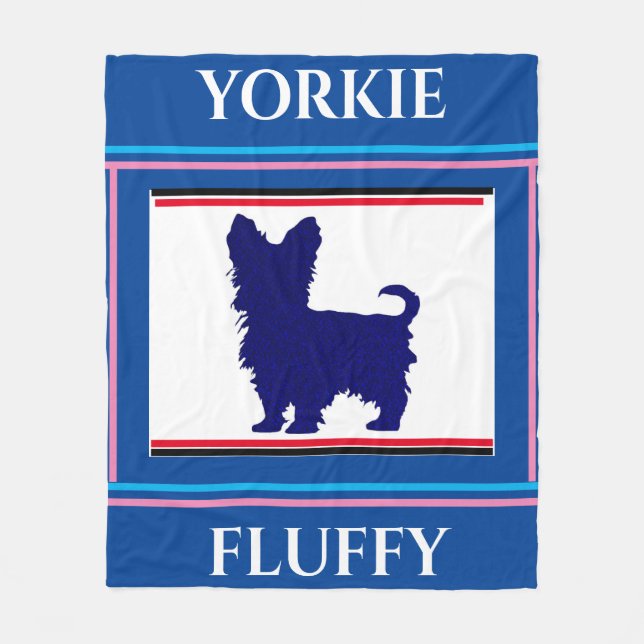 couverture Yorkie. Nom personnalisé. (Devant)
