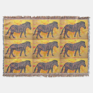 Couverture zèbre violet cool