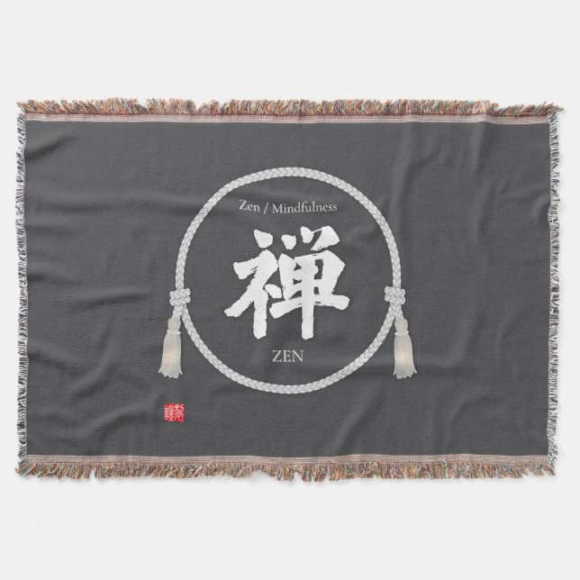 Couverture Zen – 禅 Kanji with Braided Circle (Devant)