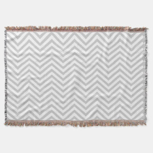Couverture Zig Zag Gris et Motif blanc