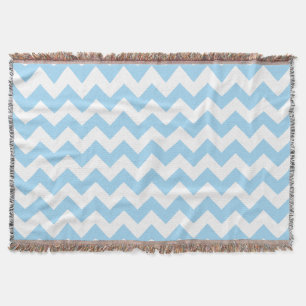 Couverture Zigzag bleu, Chevron bleu, Motif géométrique