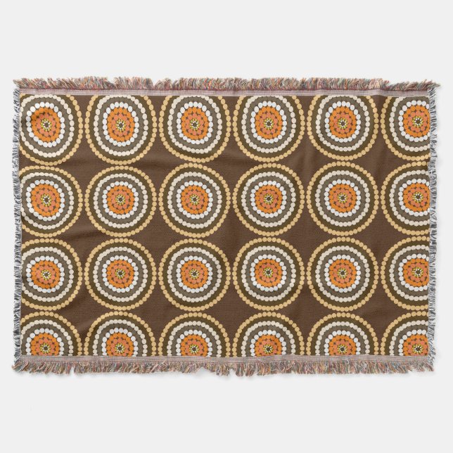 Couverture Zones Brown Et Oranges, (Devant)