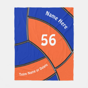 Couvertures bleues oranges personnalisées de jet