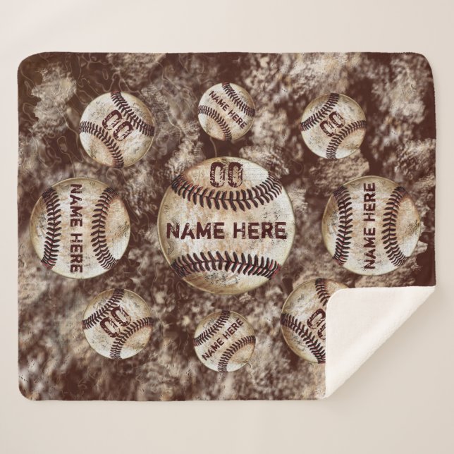 Couvertures de baseball personnalisées en polaire  (Devant (Horizontal))