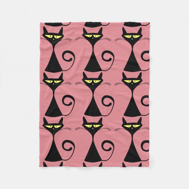 Couvertures de chat, ouatine rose avec le minou (Devant)