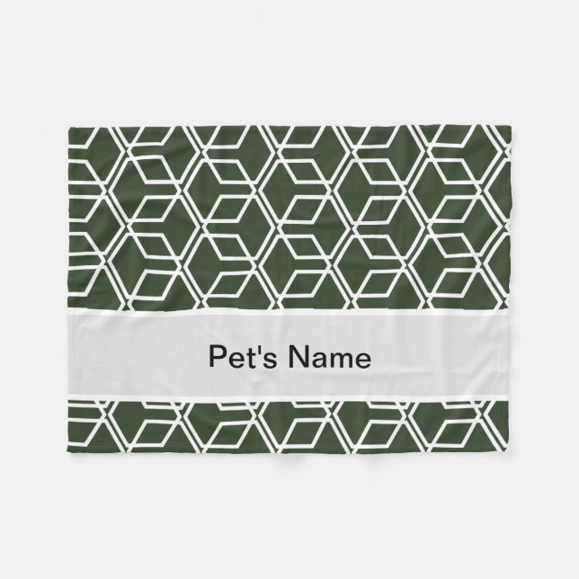 Couvertures de chien personnalisées noires (Devant (Horizontal))