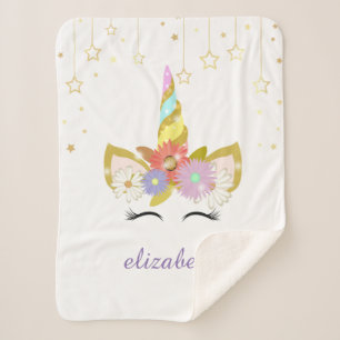 Couvertures de Sherpa de licorne