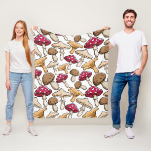 Couvertures de toison Motifs de champignons