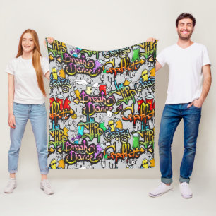 Couvertures d'ouatine de graffiti de hip hop