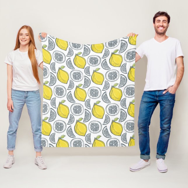 Couvertures en polaire Motif citron (En situation)