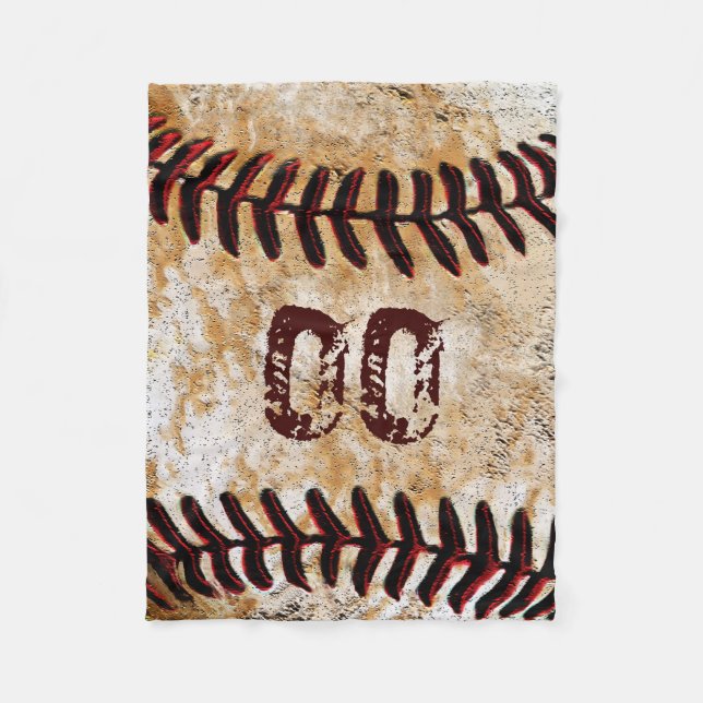 Couvertures en polaire personnalisées de baseball  (Devant)