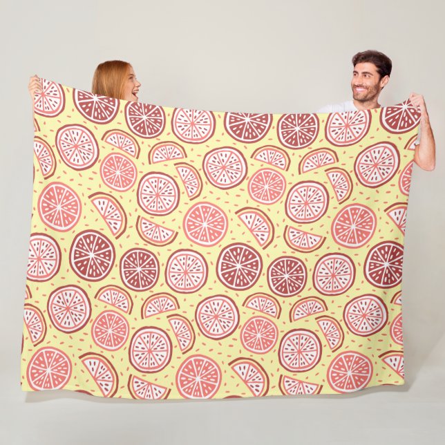 Couvertures en toison Motif Citrus (En situation)