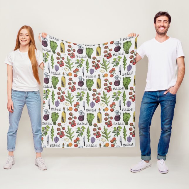 Couvertures en toison Motif de salade (En situation)