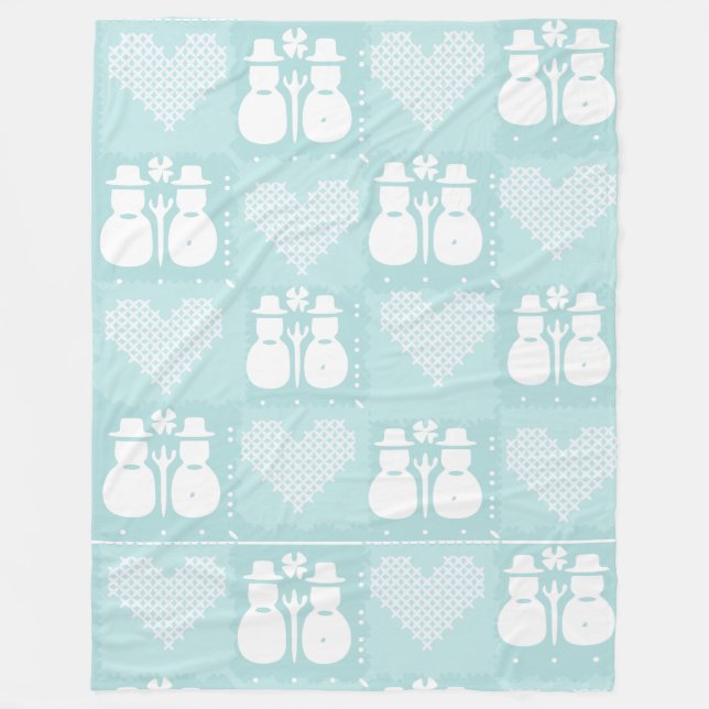 Couvertures et jetés de bonhomme de neige (Devant)