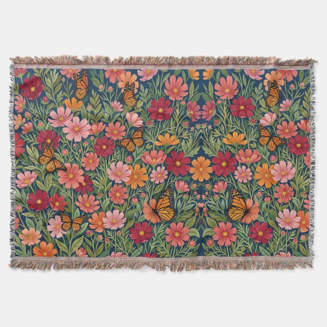 Couvertures Fleurs de Cosmos Abstraites Papillon O (Devant)
