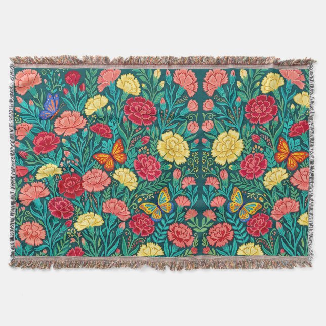 Couvertures Papillons Œillets Mexicains Abstraits (Devant)