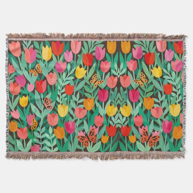 Couvertures Papillons Tulipes Matisse Abstraits (Devant)