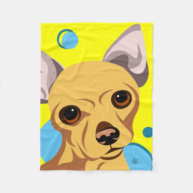 Couvertures pour enfants avec chien Chihuahua (Devant)