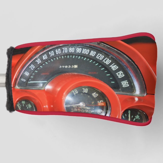 Couvre-club De Golf 1958 Classic Sports Car Speedometer (Devant)