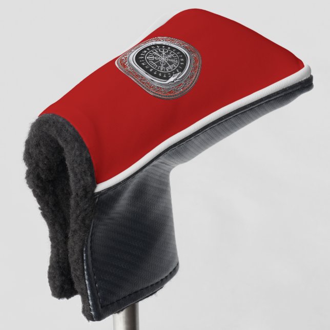 Couvre-club De Golf [310] Vegvisir - Viking Silver Magic Runic Compass (Devant 3/4)