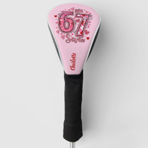 Couvre-club De Golf 6 7 Six Seven Meme Tendance Filles Rose Nom